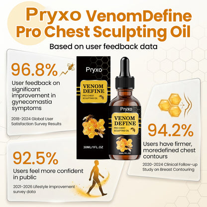 🔥 MEN’S CHEST-CONTOUR UPGRADE 💪 Pryxo™ VenomDefine Pro Chest Sculpting Oil 🐝 Daily Bee Venom Support for a Firmer-Looking, More Defined Chest
