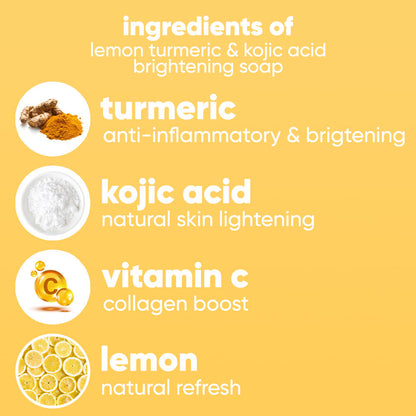 lemon turmeric & kojic acid brightening soap（The second one is 40% off!）