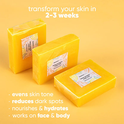 lemon turmeric & kojic acid brightening soap（The second one is 40% off!）